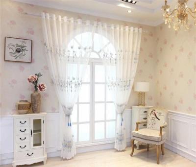 China Hot Selling Modern European 100% Curtain Insulated Insulated Fashion Embroidery Curtain Style Polyester Embroidery Living Room for sale