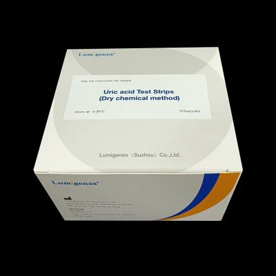 China ISO13485 Approved Uric Acid Test Strips Dry Chemistry 4 Minutes for sale