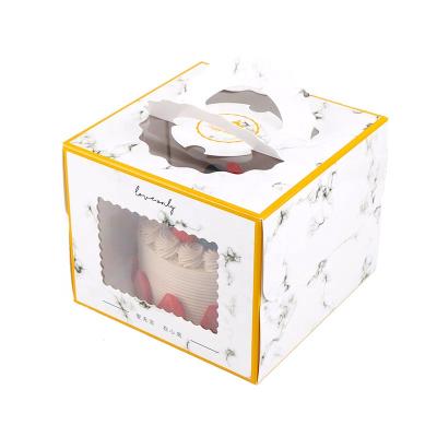 China Factory wholesale custom European style cake materials factory reused food packaging portable birthday cake box for sale