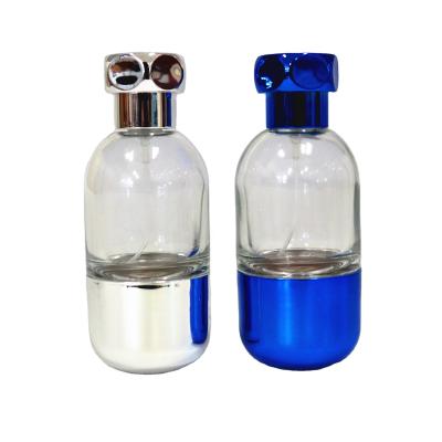 China Personal Care Amazon High Grade Empty Cylindrical Glass 50ml Large Capacity Custom Advanced Selling Custom Advanced Bottle for sale