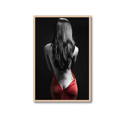 China Modern Paintings Art On Canvas Canvas Oil Painting For Room Decoration Sexy Backless Woman Canvas Paintings For Home Decor for sale