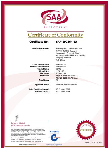 SAA - Wenzhou Haoda Electric Co., Ltd.