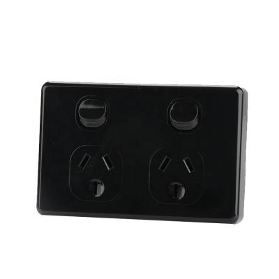 China Elegant Design Wholesale Price Australia Standard Power Point Wall Switch Dual Socket Universal Socket for sale