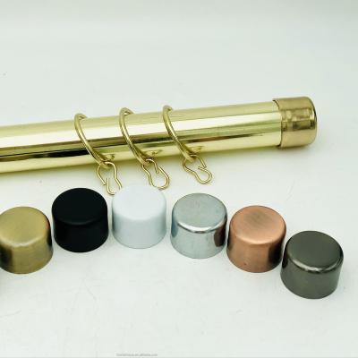 China Modern Good Quality Window Curtain Rod Cover Roman Pole End Covers Big Square Curtain Track End Finials for sale