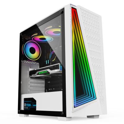 China With Side Panel Window Checked Suppliers Super PC Computer Case Tower CPU Cabinet Mid Gaming Case for sale