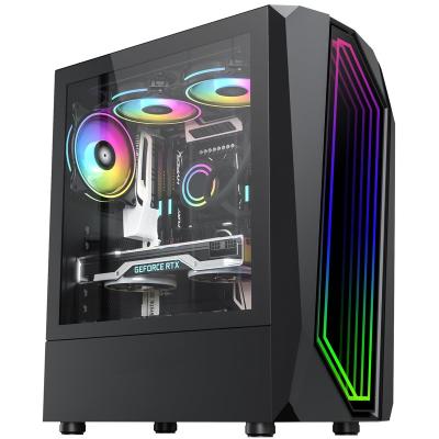 China With Side Panel Window 2022 New Design Power PC Case Gabinetet PC Game Hardware Gaming Computer Case And Towers for sale