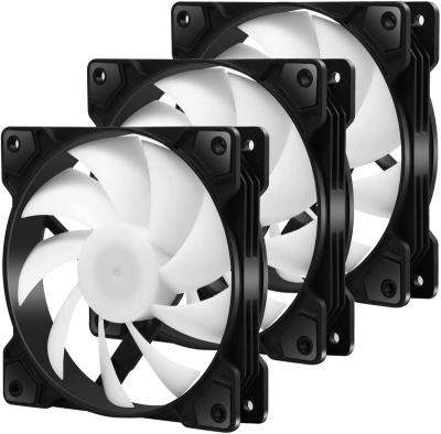 China Computer case 12V RGB square frame fan pwm control fan for computer case liquid radiator fan for sale