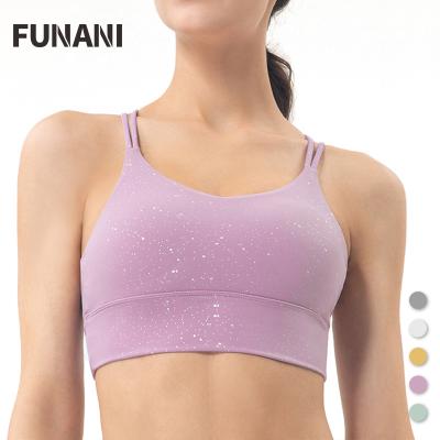 China Best Selling Yoga Bra Summer Yoga Bra Lightweight Comfortable Women Breathable New Slim Back Cross Workout Nylon Women for sale