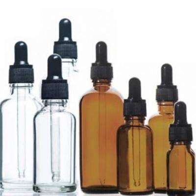 China Wholesale Cosmetic 100ml Glass Dropper Bottles 50ml Dropper Bottle Round Glass Oil Dropper for sale