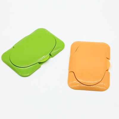 China Portable Non-refillable Wipes Flip Cover Newborn Baby Wet Wipes Reusable Wet Plastic Covers Colorful Lids for sale