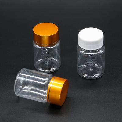 China Medicine 30ml Square PET Bottle Food Grade Customized LOGO PET Bottle 30g Capsule Pill Empty Plastic for sale