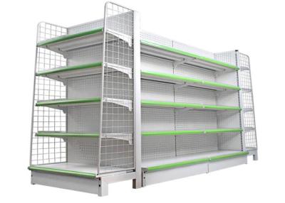 China Metal Supermarket Gondola Shelving , Heavy Duty Commercial Display Racks for sale