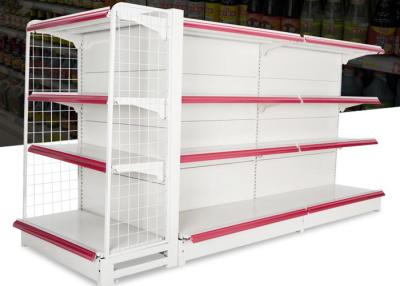 China Iron Steel 4 Layers Supermarket Display Racks With Double Sided / Single Sided for sale