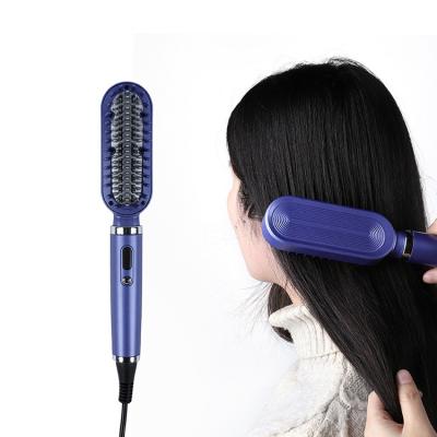 China LED Ion Lights Indicate Comb Electric Hair Straightener Hot Airbrush Hair Dryer Comb Straightener for sale