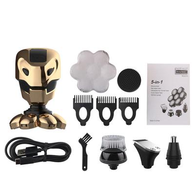 China 2022 New 7 Blade Men's Rechargeable Portable Waterproof Electric Shaver Nose Single Head Baldheaded Haircut Razor for sale