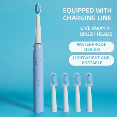 China Higher Frequency Shaking High Quality Usb Adult Sonic Electric Toothbrush Rechargeable Electric Toothbrush for sale