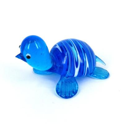 China Europe Murano Decoration Animals Item Glass Sea Turtle Glass Figurines for sale