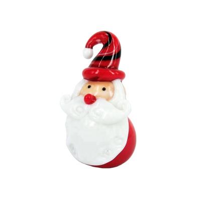 China Santa Claus Glass Crafts Tiny Handmade Christmas Figurines from Europe for sale