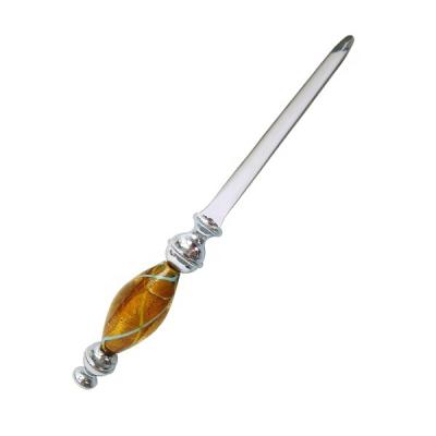 China Murano Metal Glass Paper Cutter Marble Finished Beaded Decorative Gifts for sale