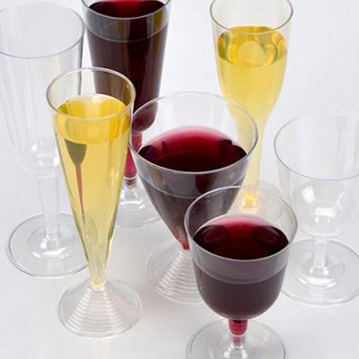 China Disposable PLA wine plastic cup eco biodegradable wine glass for party event for sale