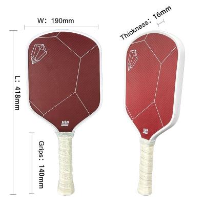 China Kevlar Graphite Pickleball Paddle Red Customized Logo For End Players for sale