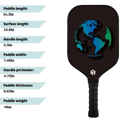 China Hot Pressed Carbon Pickleball Paddle Black Pickleball Paddle USAPA Approved for sale