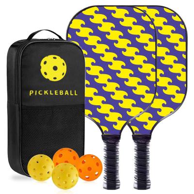 China Fine Line Fiberglass Pickleball Paddles Beginner Pickleball Set  40*20*1.4cm for sale