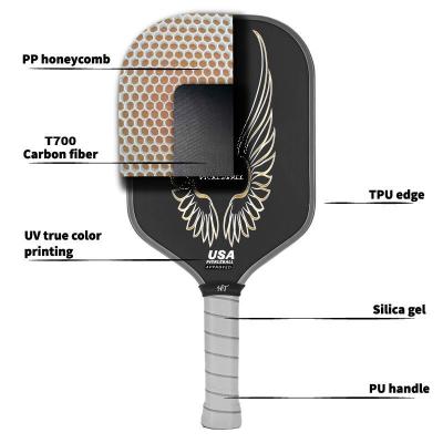 China USAPA Approved 3KT700 Pickleball Racket with Thermoformed Carbon Fiber Construction for sale