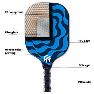 China Sandblasted Board Fiberglass Pickleball Paddles With PP Honeycomb Core USAPA Standard for sale