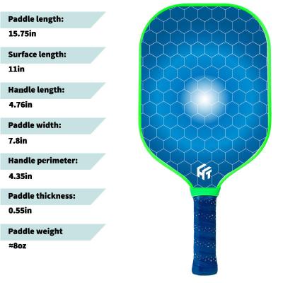 China Graphene Glass Fiber Pickleball Paddle with Customized Design and Carbon Fiber Sleeve for sale