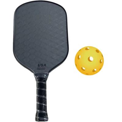 China 18K Pickleball Paddle Black Customizable Pickleball Paddle USA Approved for sale