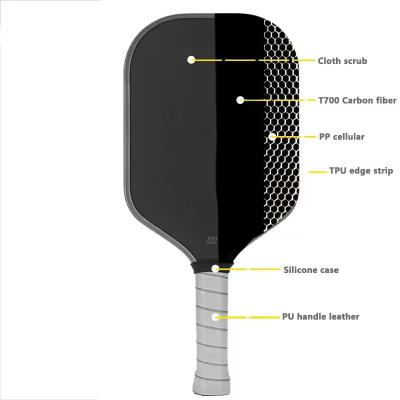 China T700 Carbon Fiber Fiberglass Pickleball Paddles With 115mm Handle Circumference for sale