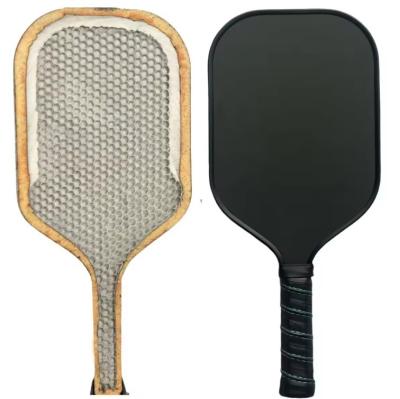 China Rough Surface Elongated Pickleball Paddle 14mm 16mm Customized Logo for sale