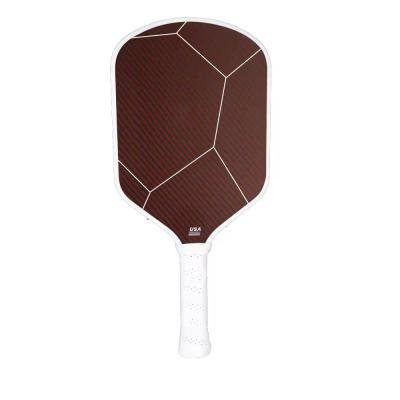 China 230g Thermoformed Pickleball Paddle 16mm Thick Core With Red KVL Carbon Fiber for sale