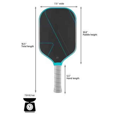 China 41.9cm Length Customizable T700 Carbon Fiber Pickleball Paddle with 16mm PP Honeycomb Core for sale