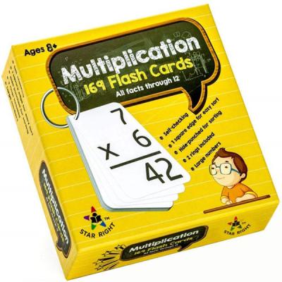 China Packing and Shipping Custom Printed Math Learning Flash Cards for sale