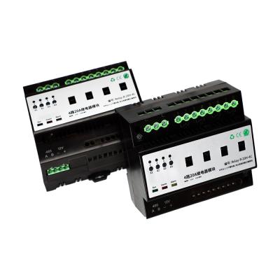 China RS485 Smart Switching Control System Modbus-RTU Relay Module Four Way Switching Input And Output for sale