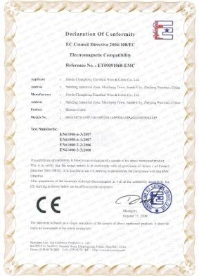 CE - Jiande Changhong Electrical Wire & Cable Co., Ltd.