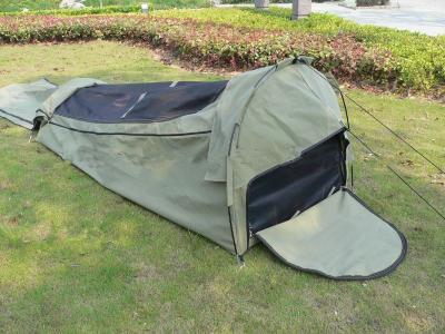 China Canvas Famliy 2 de Tent van Mensenswag, YKK-de Zaktent van Ritssluitingsswag met Aluminium Pool Te koop