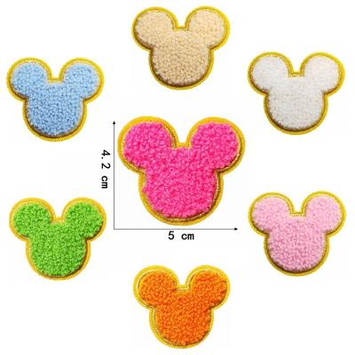 China Sustainable custom Patches Iron-on Towel Applique Chenille embroidery patch for jackets clothing Accessories Supplier for sale