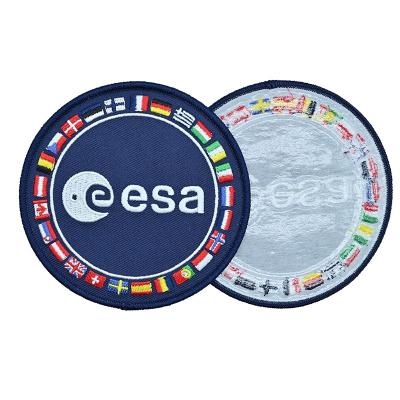 China Machine Weaving Embroidered Iron-on ESA Space Patches Europe Aeronautics Agency Astro Patches On Clothes Flag Badges Backpack T-shirt Sticker for sale