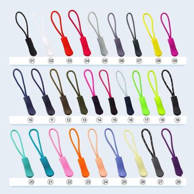 China Nickel-Free 10pcs Colorful Zipper Pull Cord Zip Puller High-quality Replacement Ends Lock Zips Travel Bags Clip Buckle Sport Garment Parts for sale