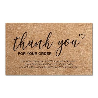 China The global Greeting Tags Thank You For Your Order Kraft Paper Card For Small Shop Gift DIY Crafts Decoration Card Small Business for sale