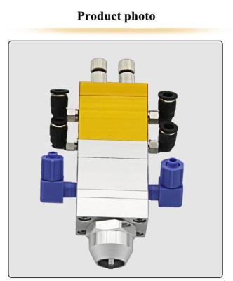 China Automation Equipment Aluminum Alloy Big Flow AB Glue Valve Glue Dispenser Precision Spray Dispensing Valve for sale