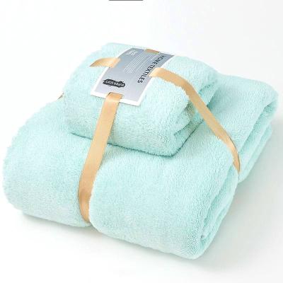 China Child Safe Factory Directly Simply Coral Fleece Bath Towel Comfortable 70x140cm for sale