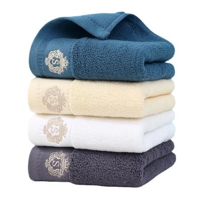 China Logo Towel Set Child Safe Custom Super Thick Absorbent 100% Cotton Bathroom Towel Set Gift Five Star Bath Towel Sets Hot Sale for sale