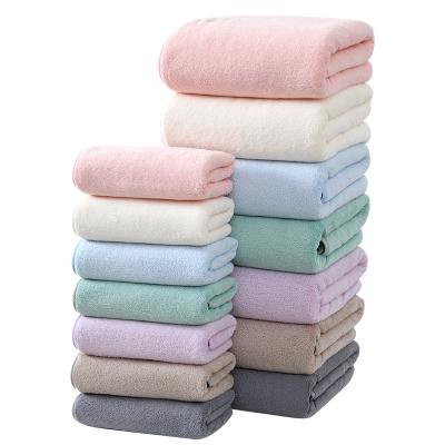 China Abosoption 70*140cm Child Safe High Quality Thick Soft Water Customized Hotel Bath Face Spa Towel Coral Fleece Bath Towel for sale