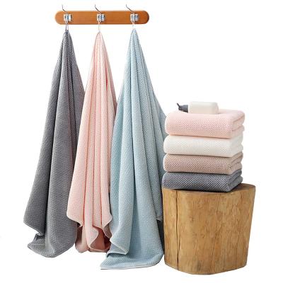 China Wholesale OEM ODM Child Safe Water Absorbing Custom Logo Household Hotel Bath Adults Thickened Quick Dry Towels Bath Towel 70*140cm for sale