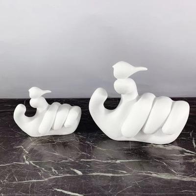 China Modern Minimalist China Abstraction People Wrist Splint Bird Ornaments Living Room Model Study Sales Office Room Creative Ornament for sale