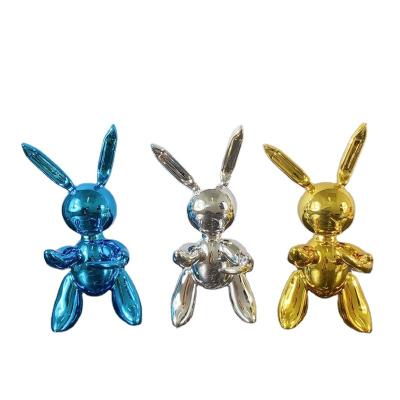 China China Jeff Koons rabbit decoration machine creative electroplating silver rabbit simple and modern home furnishings soft ornaments for sale